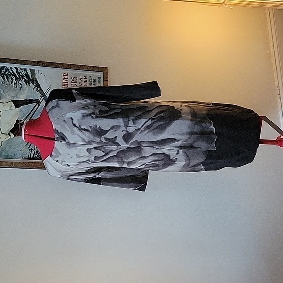 Silk Shift Dress with Collar Details - Picture 4 of 9